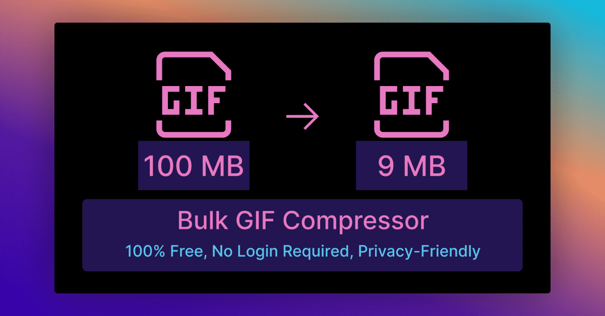 Bulk GIF Compressor - Main product screenshot demonstrating key features and user interface