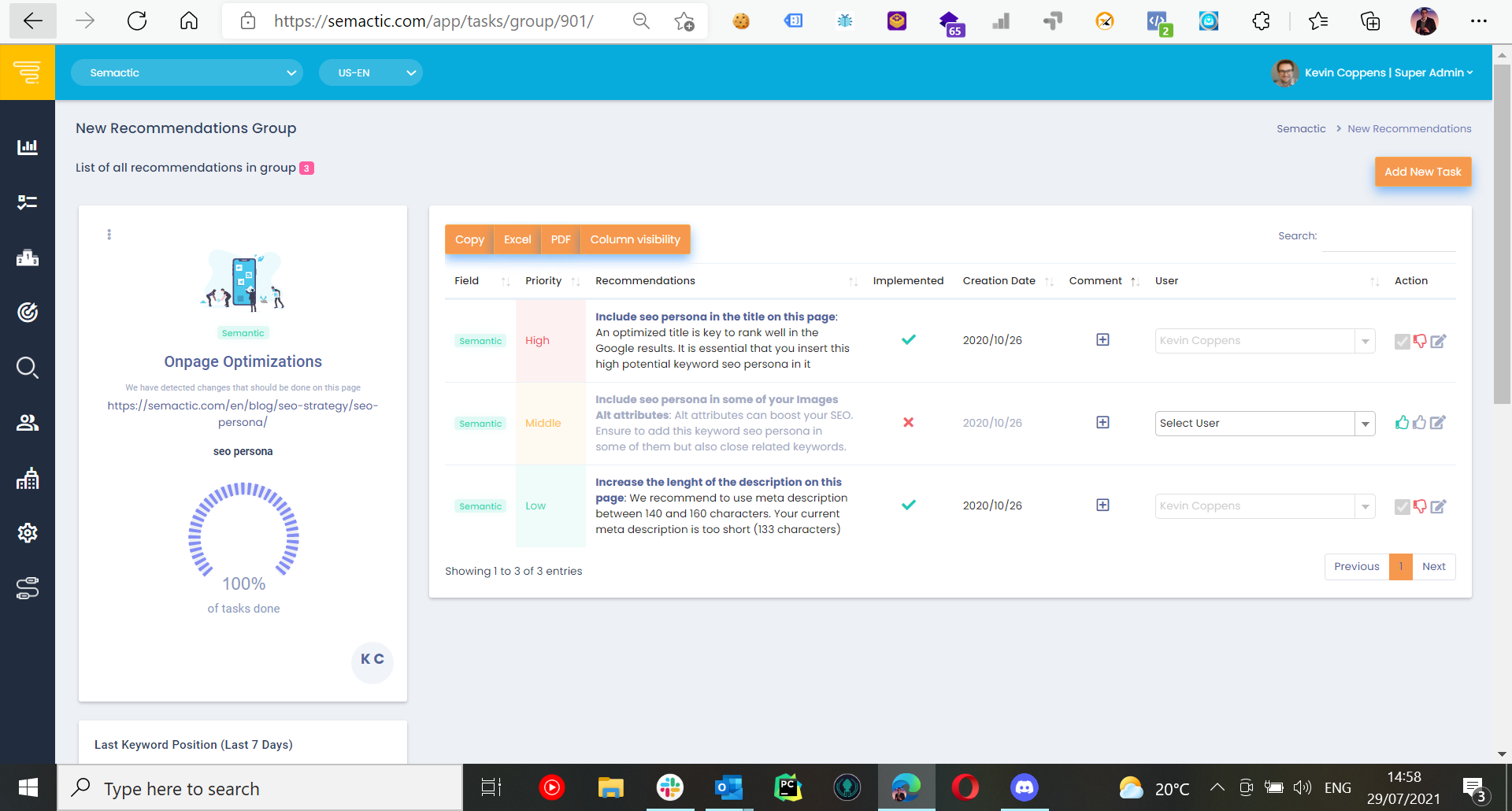 Semactic - SEO Software gallery image