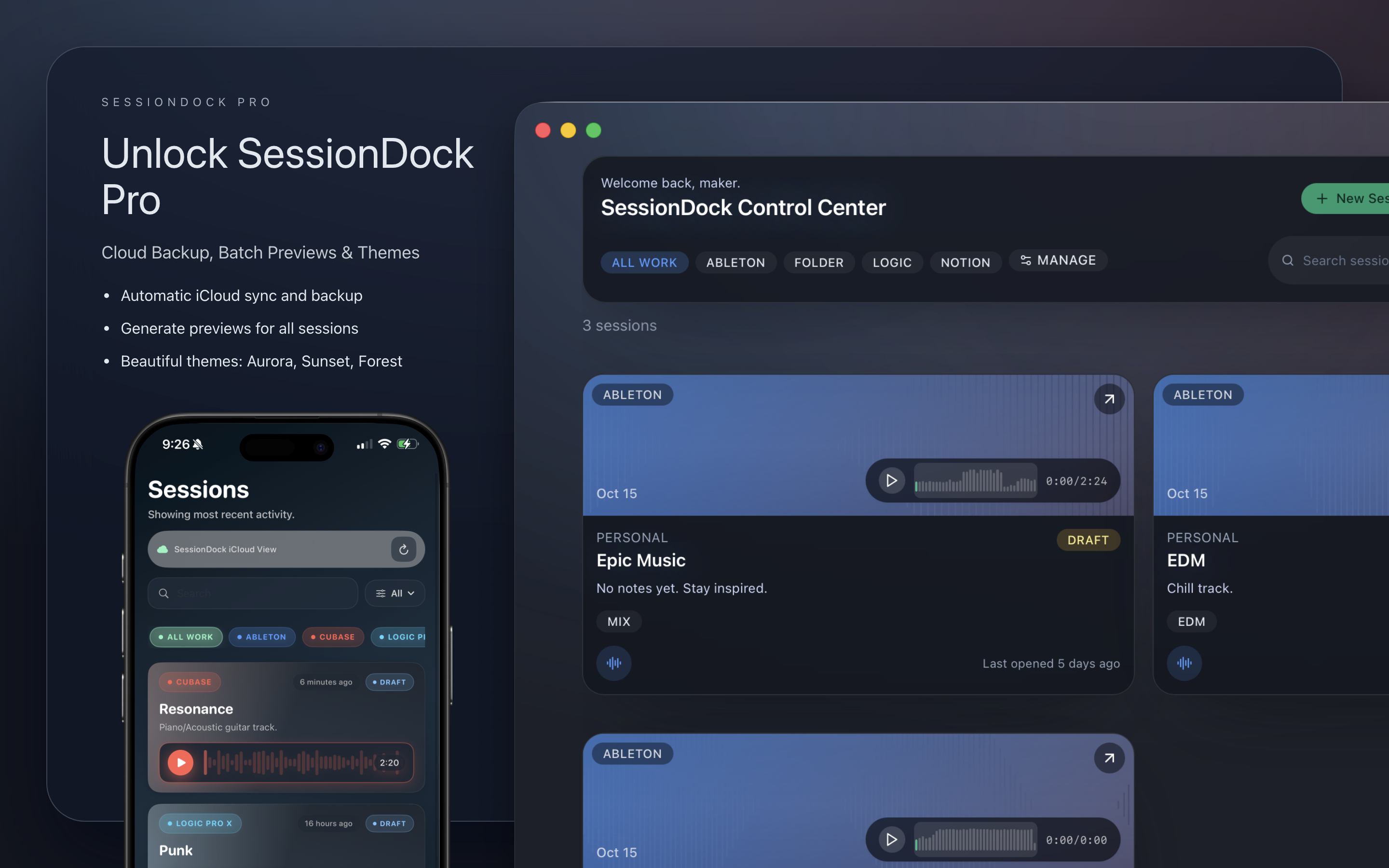 SessionDock gallery image