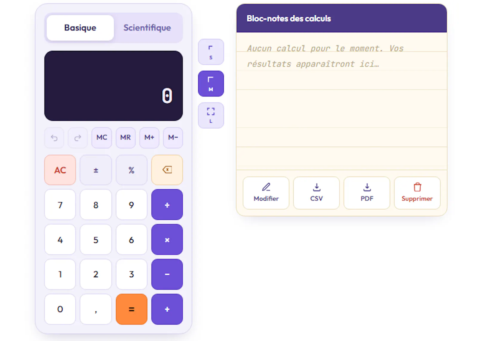 calculatrice-facile screenshot 1