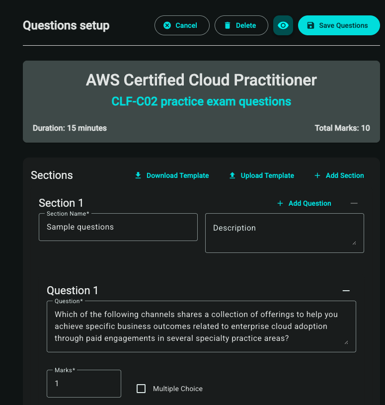 Easy Exams - Screenshot 3 showing product features and functionality