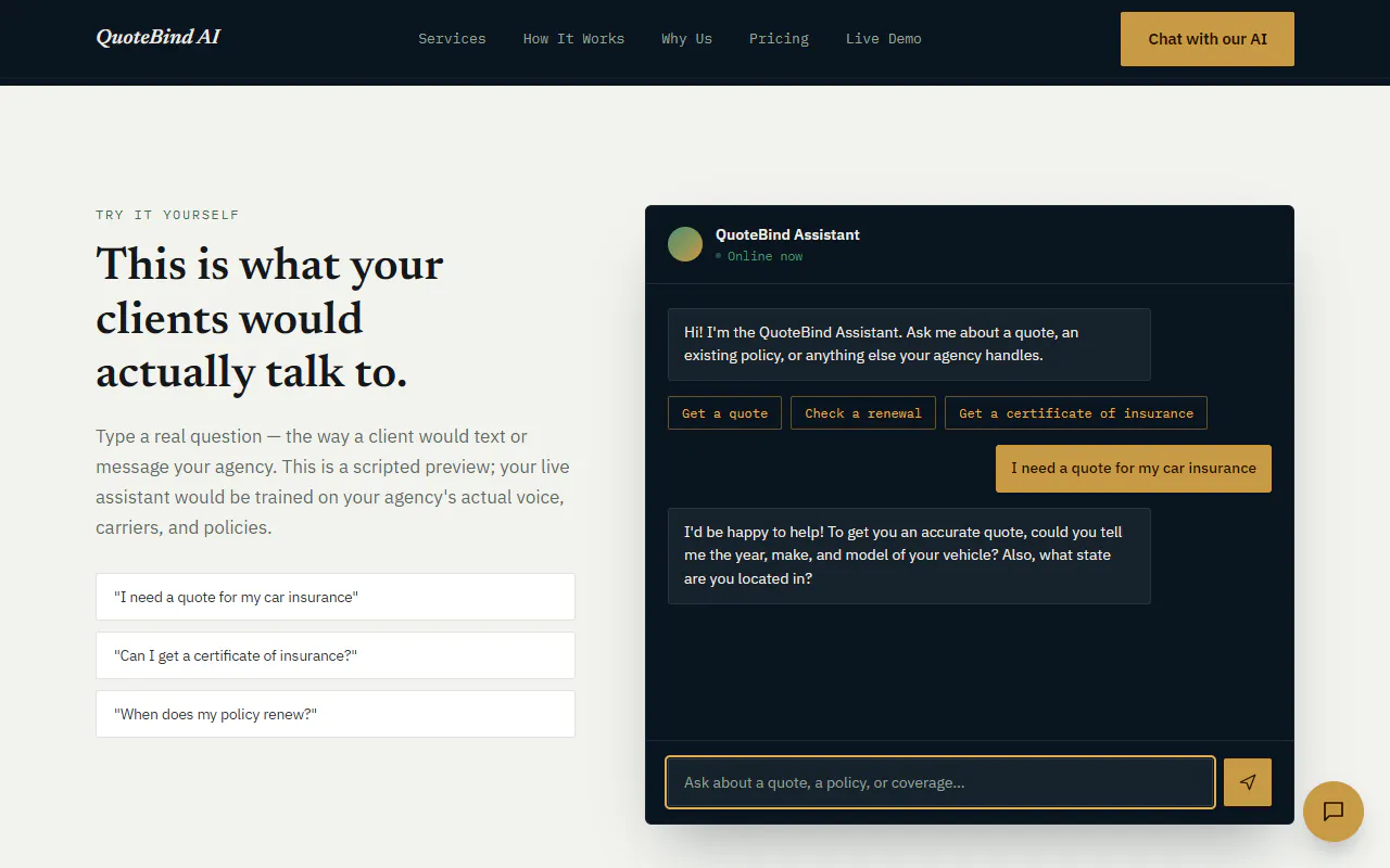 QuoteBind AI gallery image