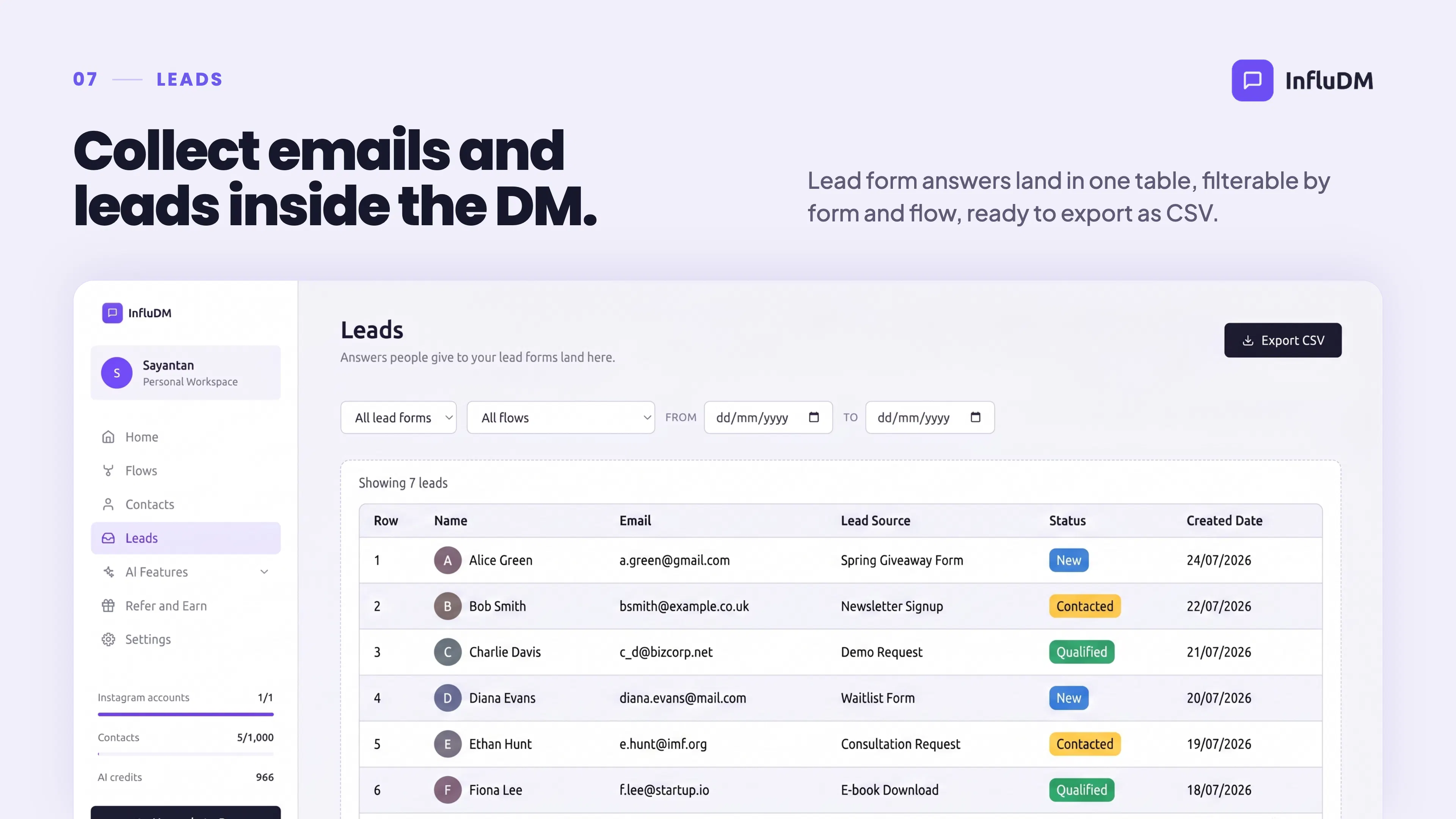InfluDM: AI Instagram Automation gallery image