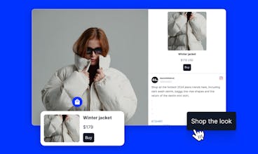 Shoppable widget gallery image