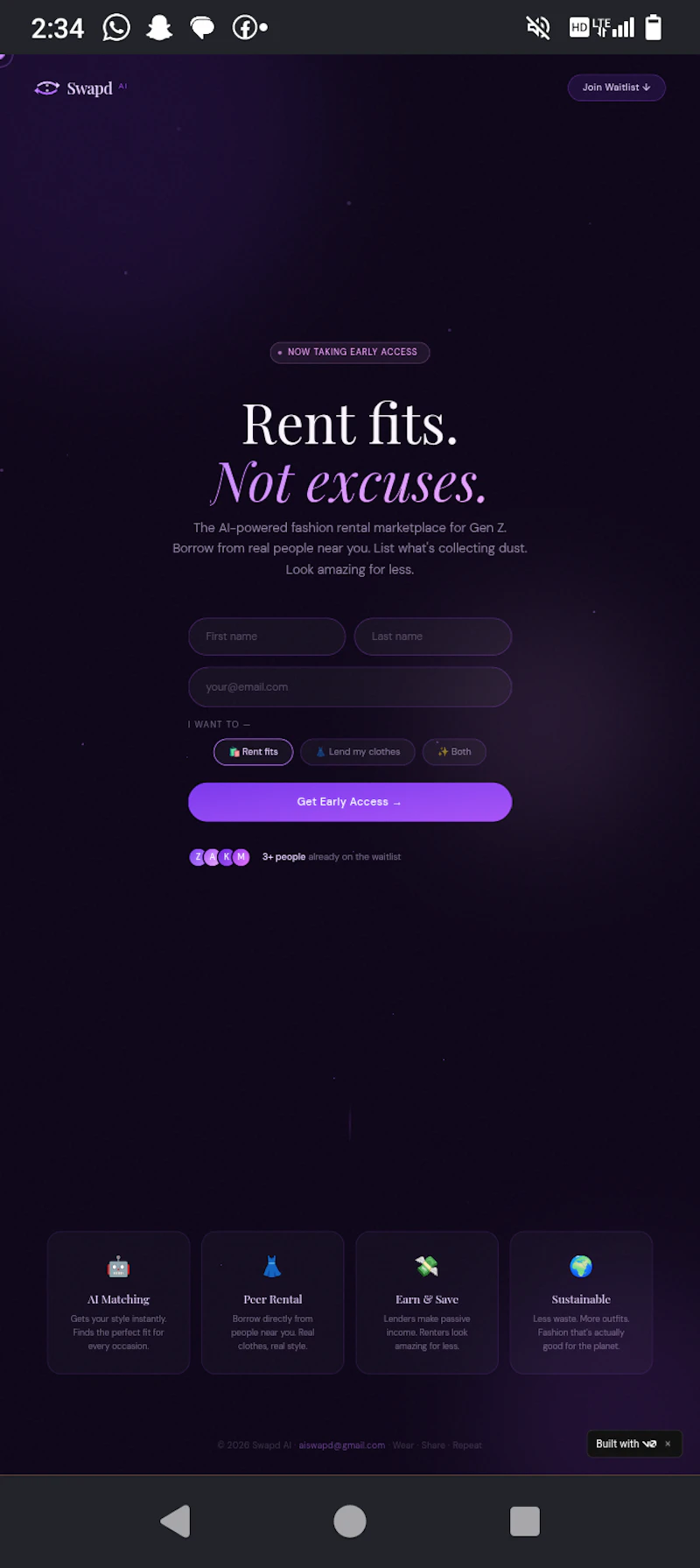 Swapd AI  screenshot 2