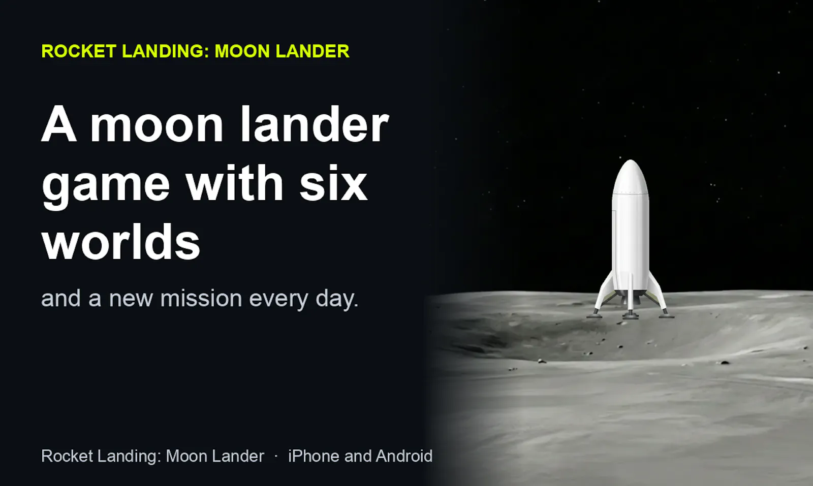 Rocket Landing: Moon Lander screenshot 1