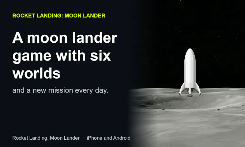 Rocket Landing: Moon Lander screenshot 1