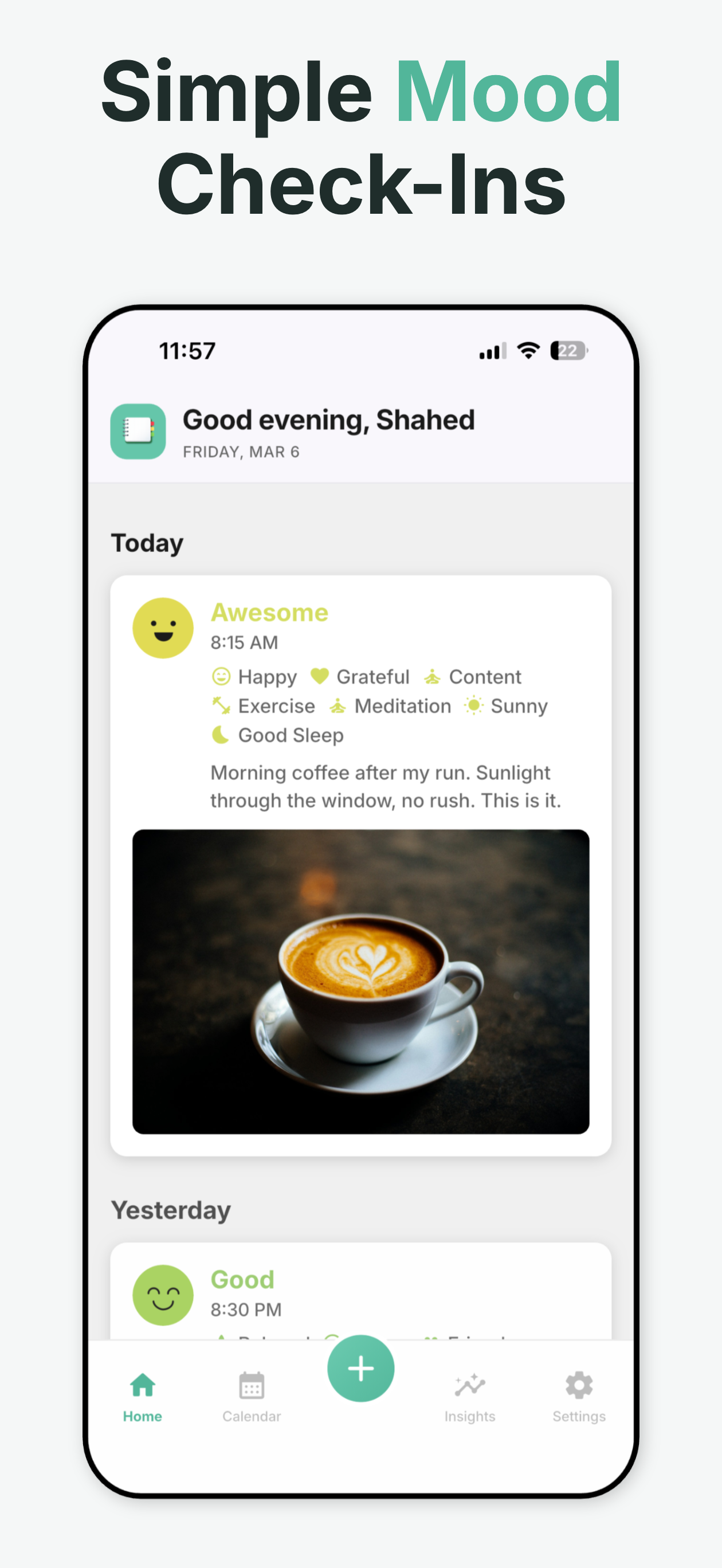 DearMood — Mood Tracker - Screenshot 2 showing product features and functionality