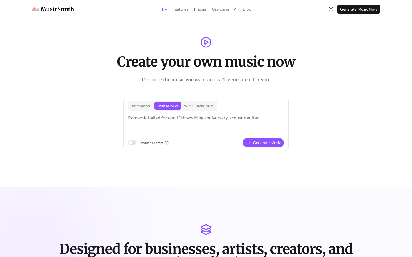 MusicSmith AI gallery image
