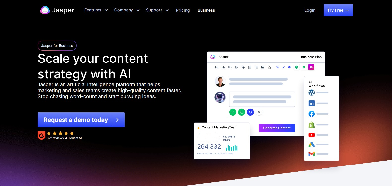 Jasper para negocios - La plataforma de contenido de IA para equipos media 1