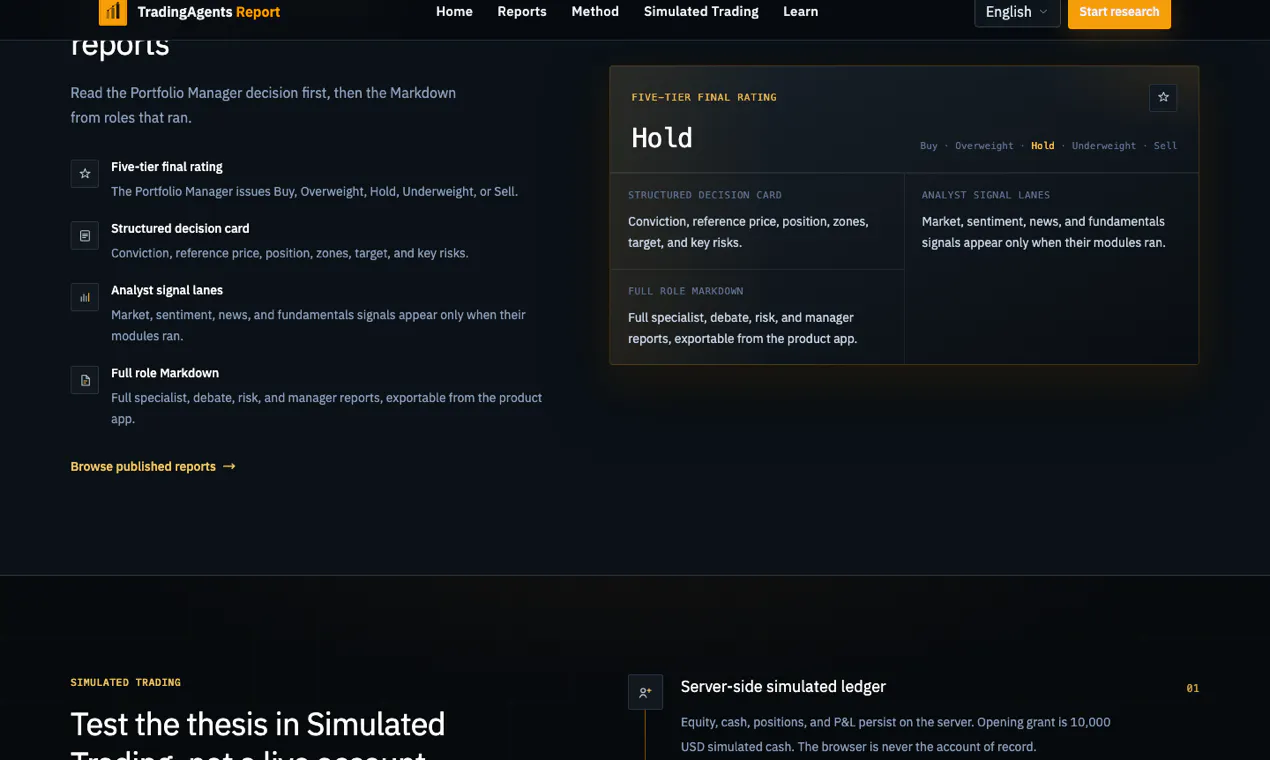 TradingAgents Report gallery image
