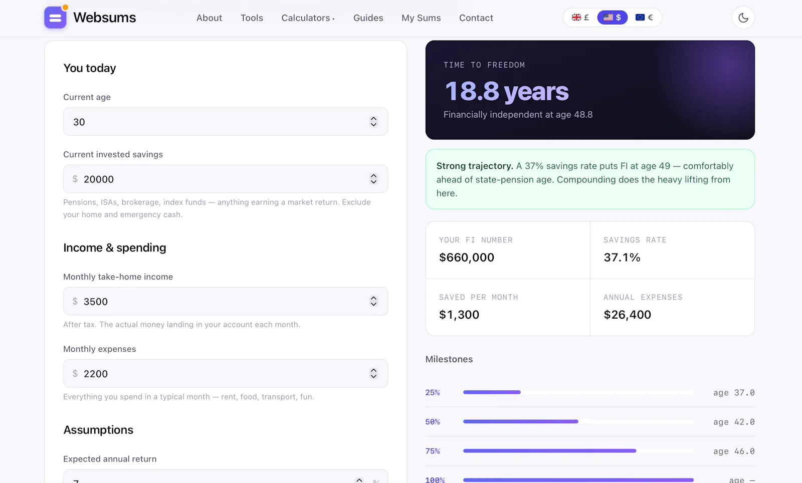 Websums screenshot 3