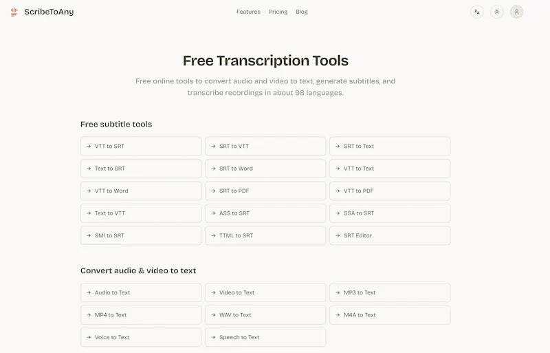ScribeToAny screenshot 2