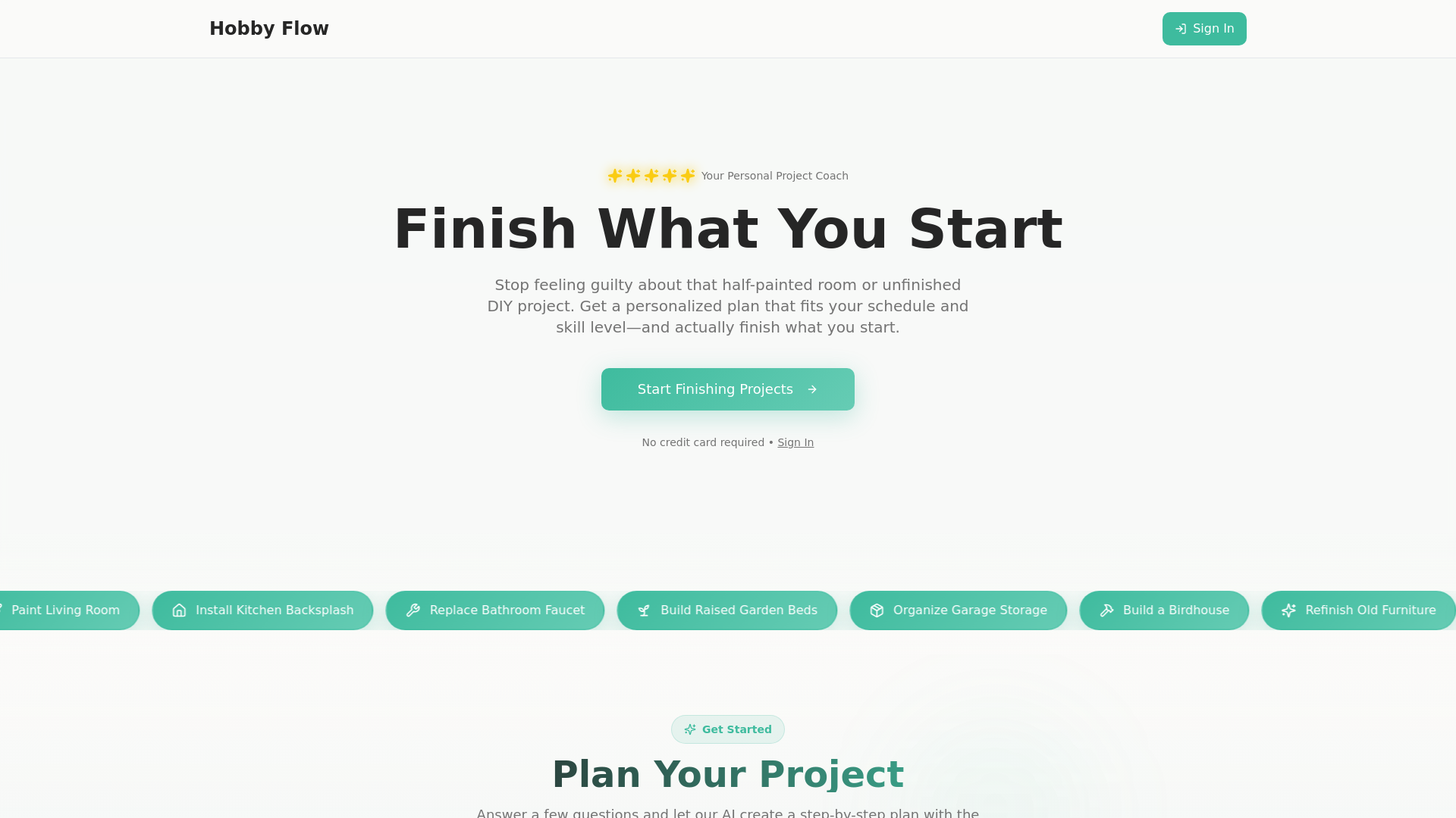 Hobby Flow - Main product screenshot demonstrating key features and user interface