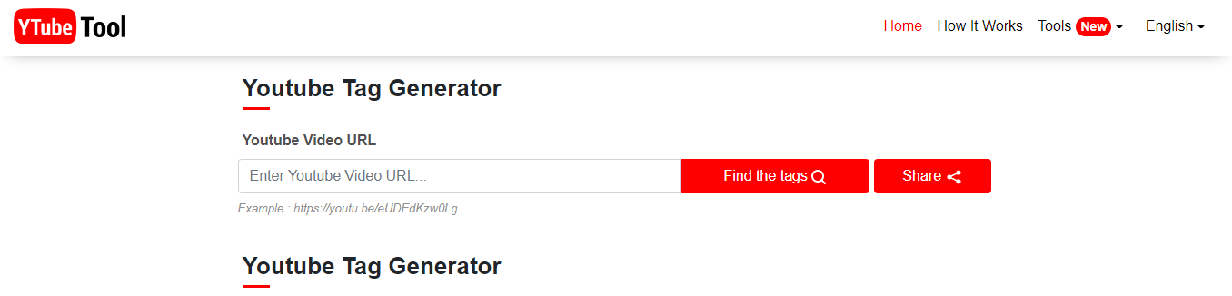 Youtube tag generator