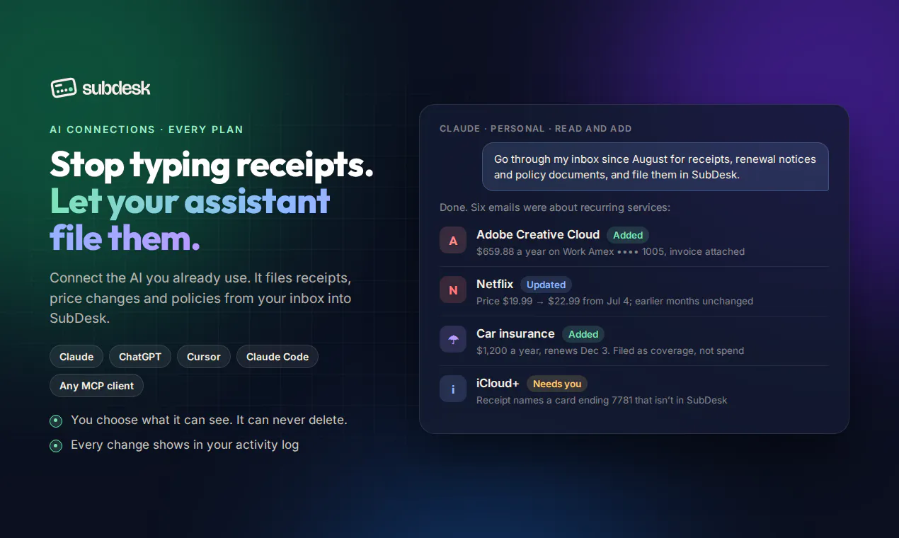 SubDesk gallery image