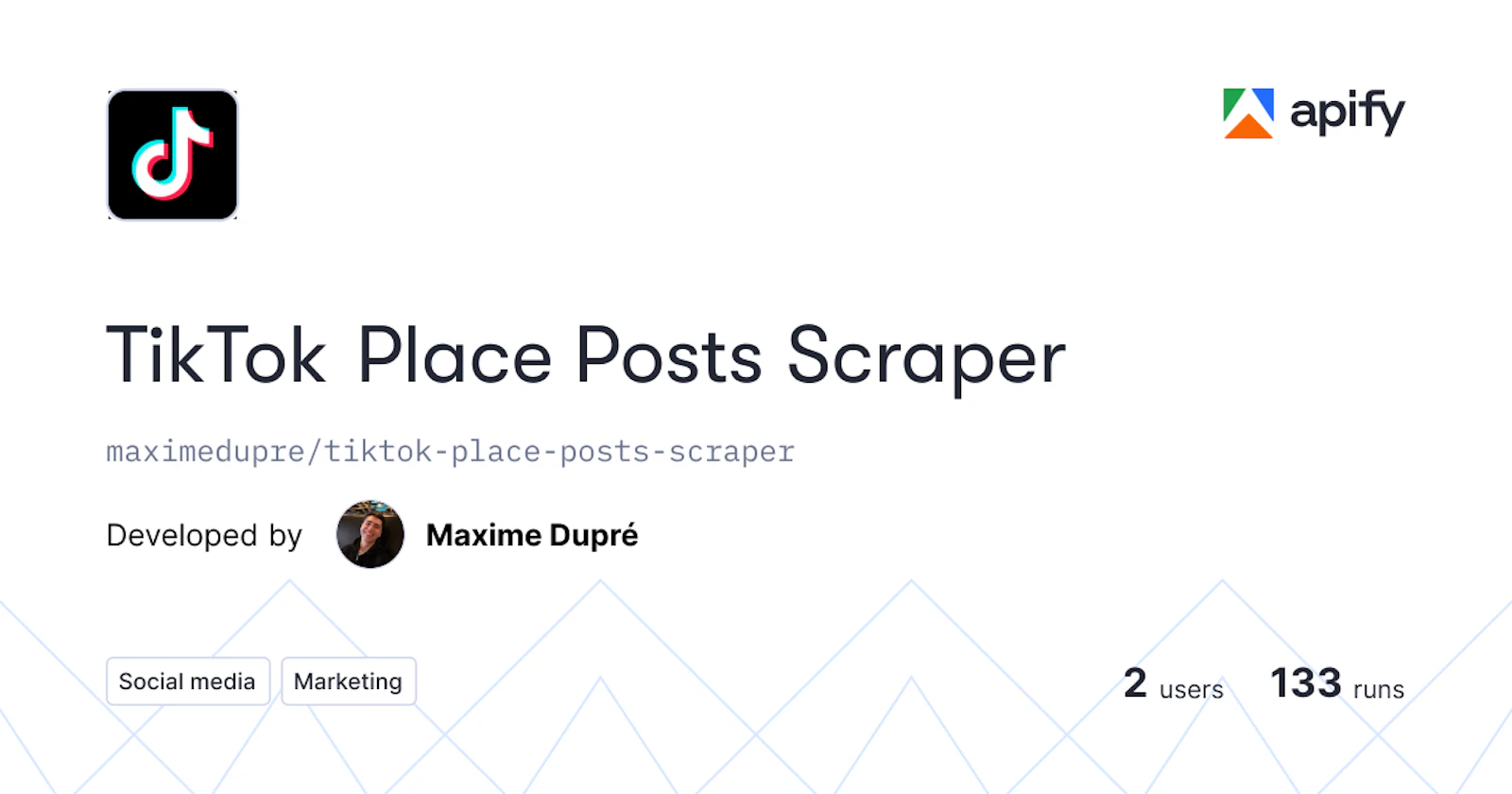 TikTok Place Posts Scraper screenshot 1