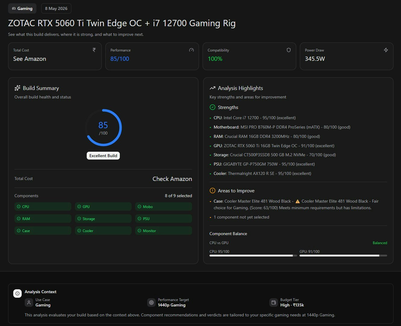 BestRig - Persona-Aware PC Build Advisor gallery image