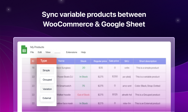 Cổ phiếu đồng bộ hóa cho WooC Commerce với các tờ media 4