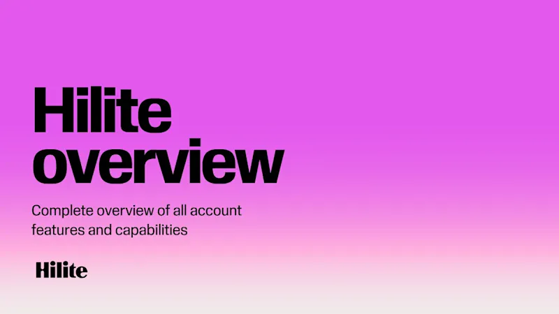 Hilite screenshot 1 (video preview)