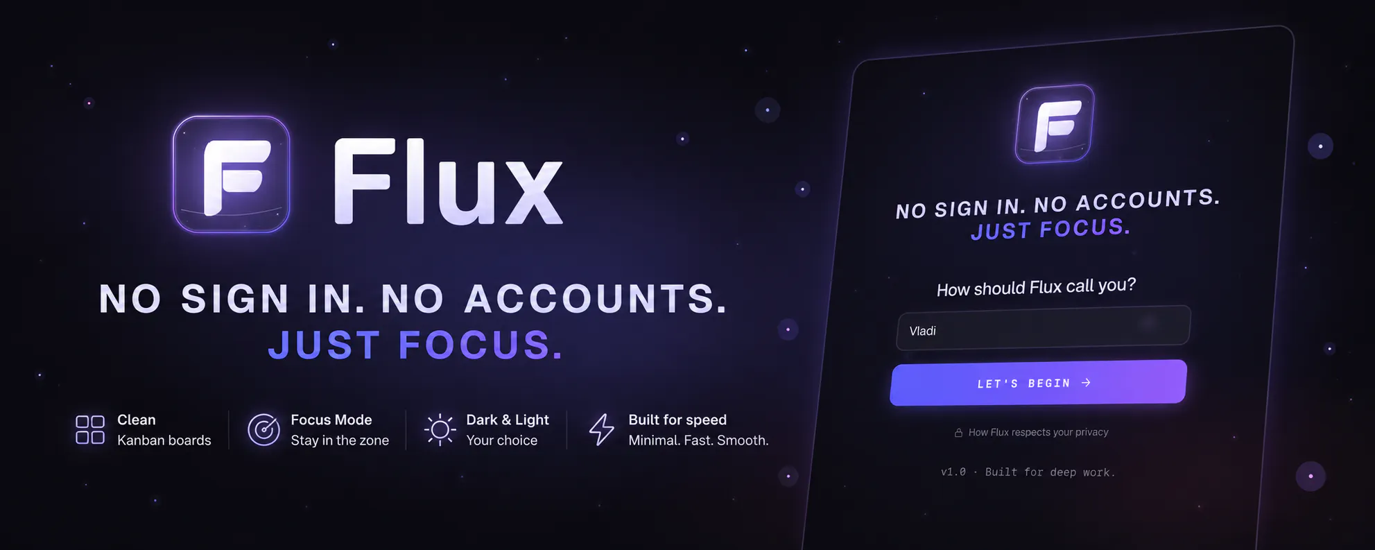 Flux Focus 제품 배너