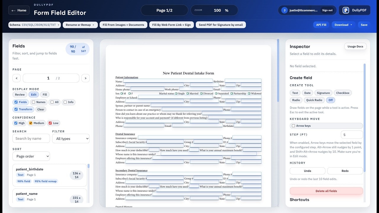 DullyPDF | Fillable Form Automation gallery image