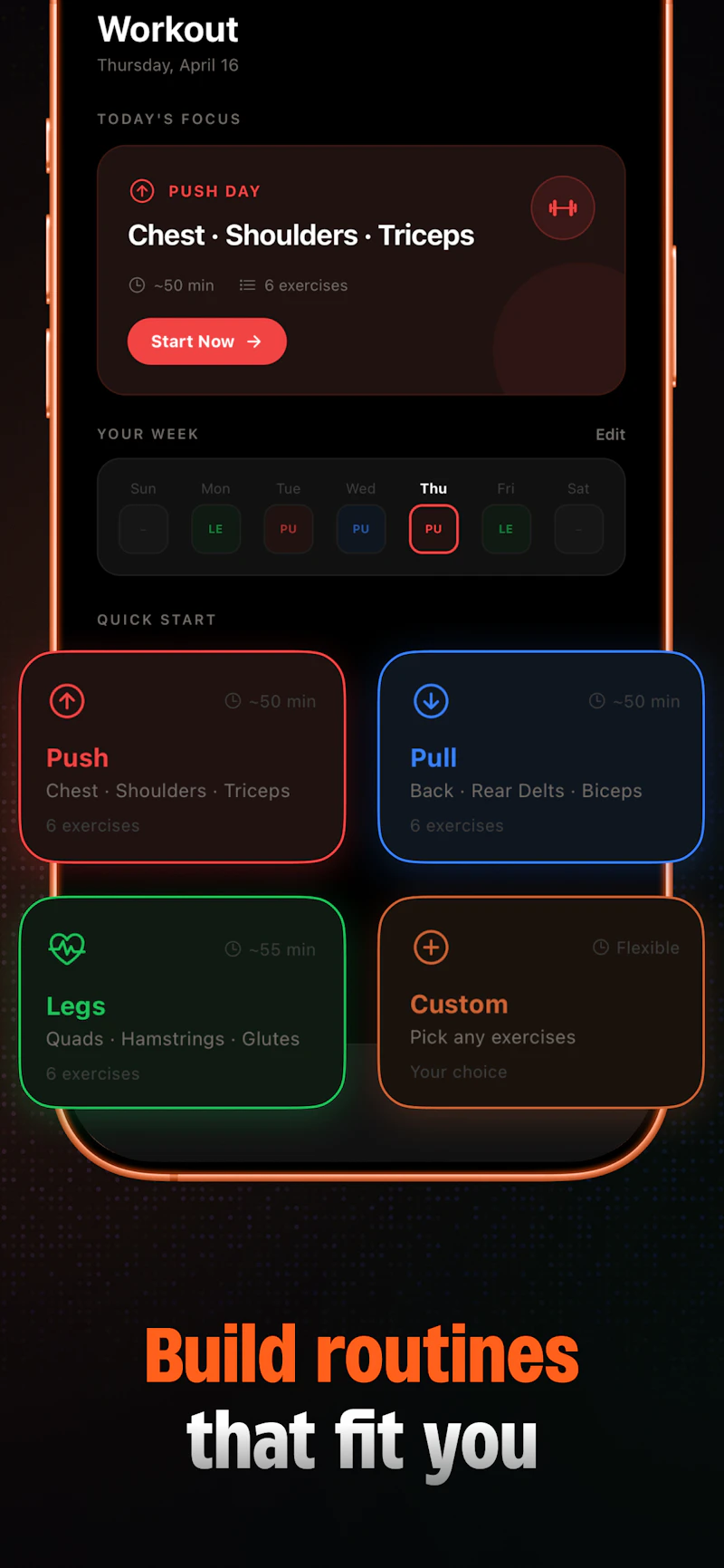 Krato : Workout Guide & Planner. screenshot 1