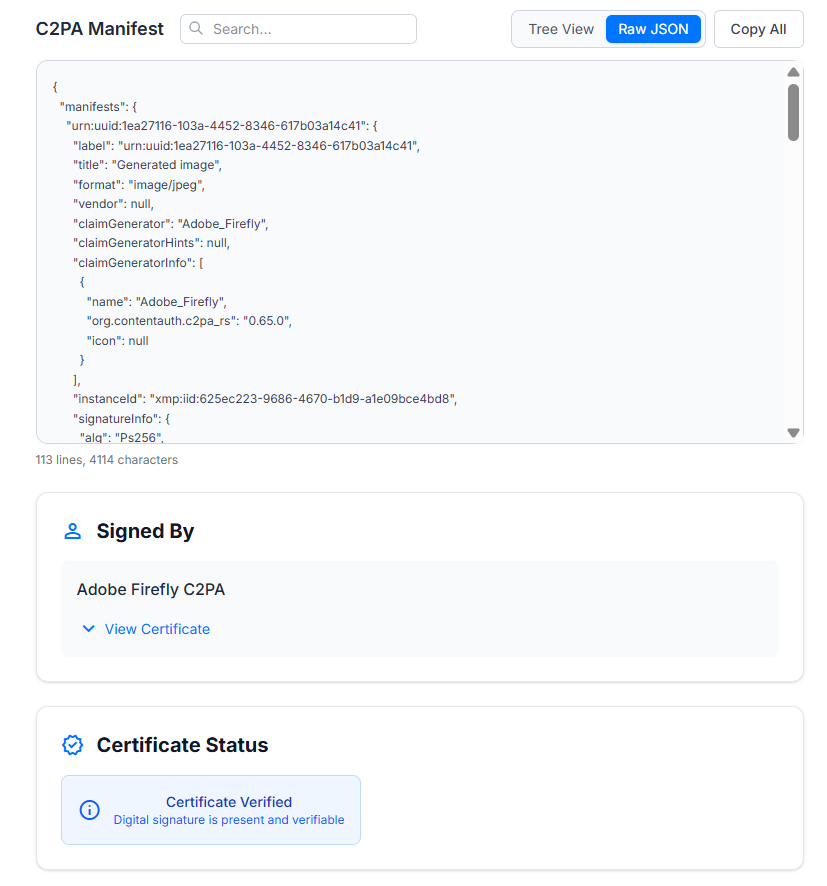 C2PA Viewer - Screenshot 2 preview