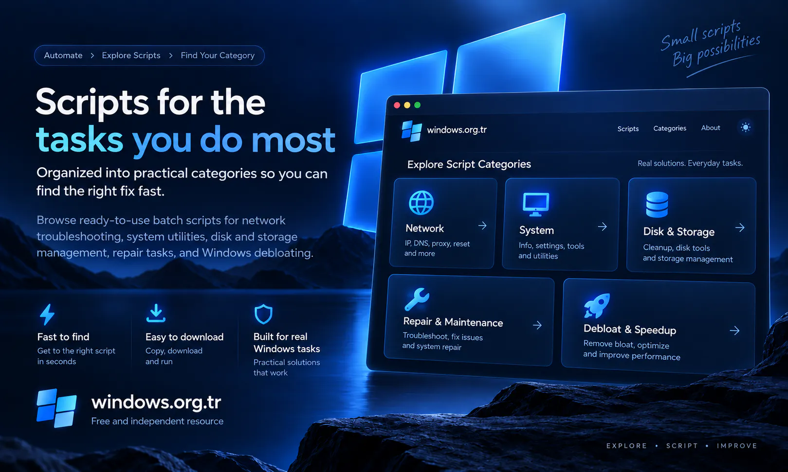 Windows Quick Scripts & Commands gallery image