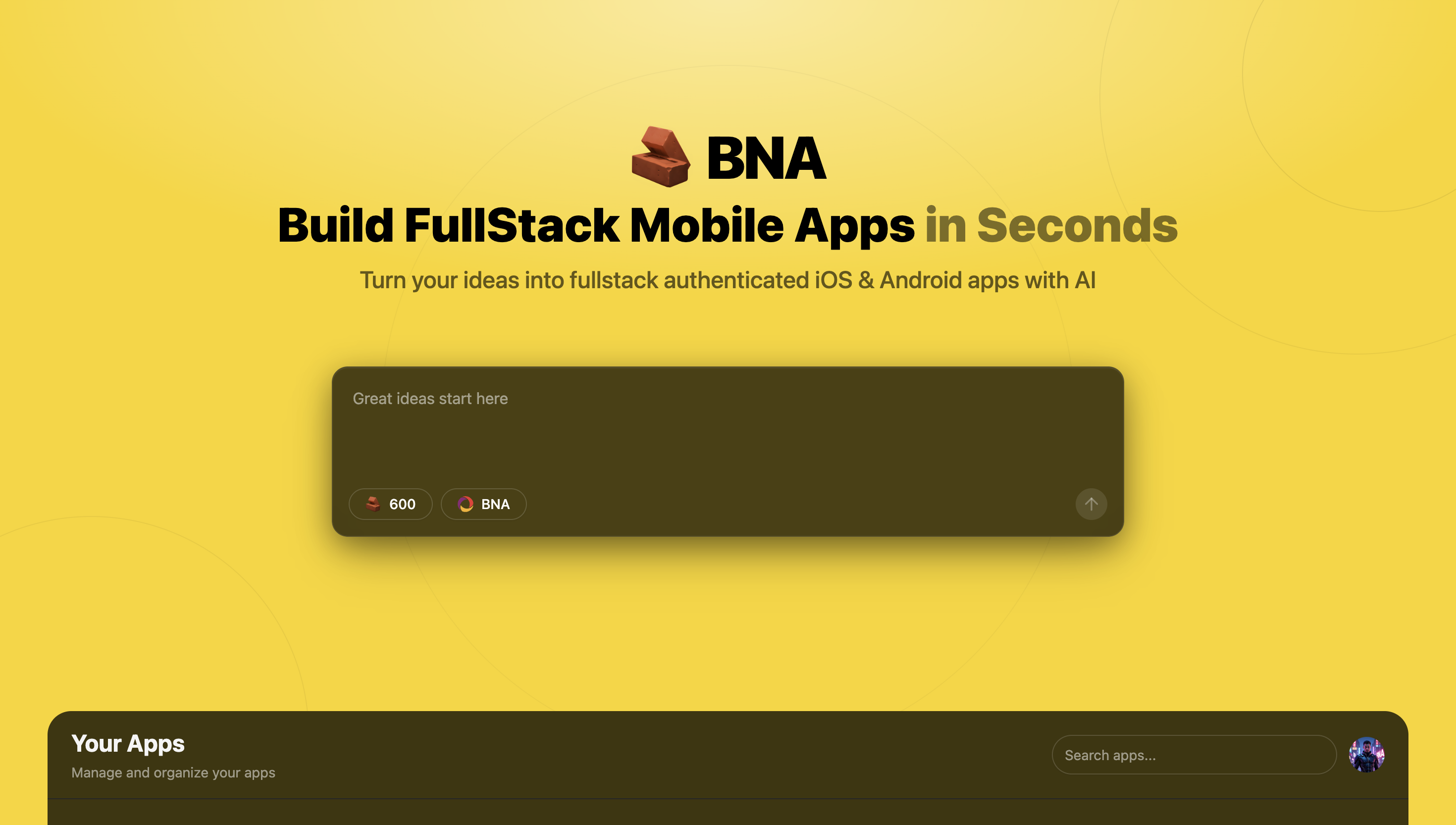 BNA: Build fullstack authenticated iOS & android apps with AI | Product Hunt