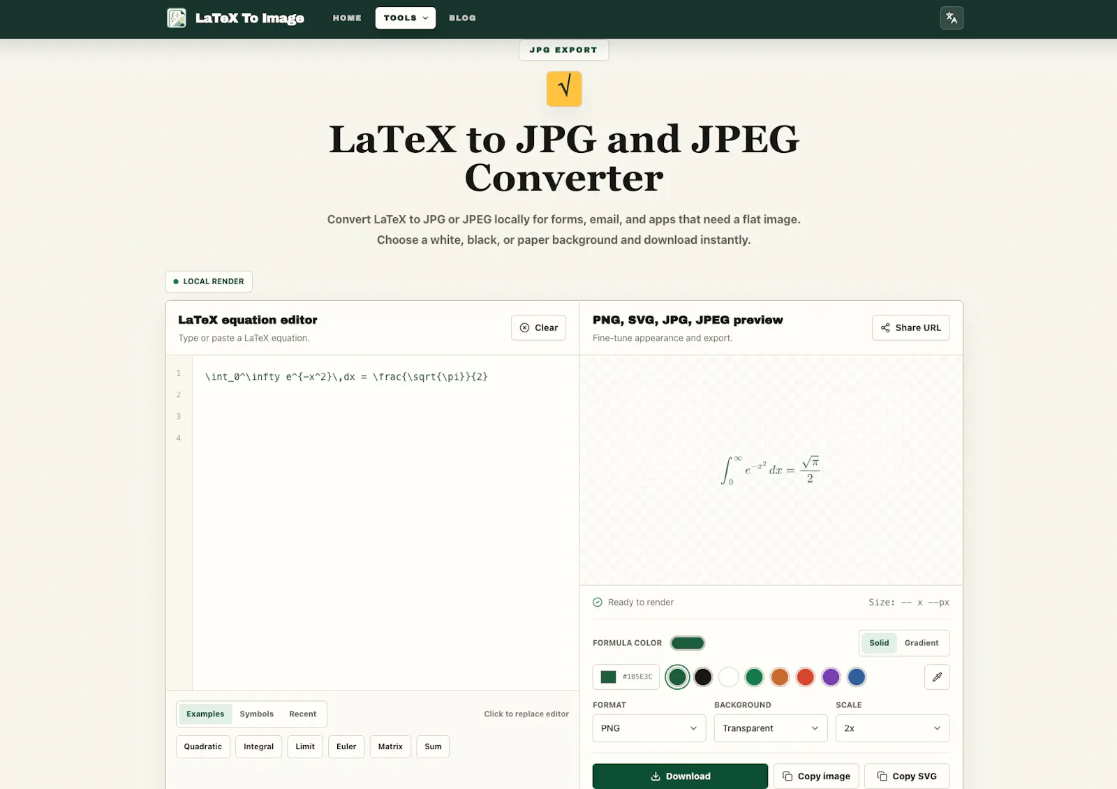 LaTeX To Image screenshot 3