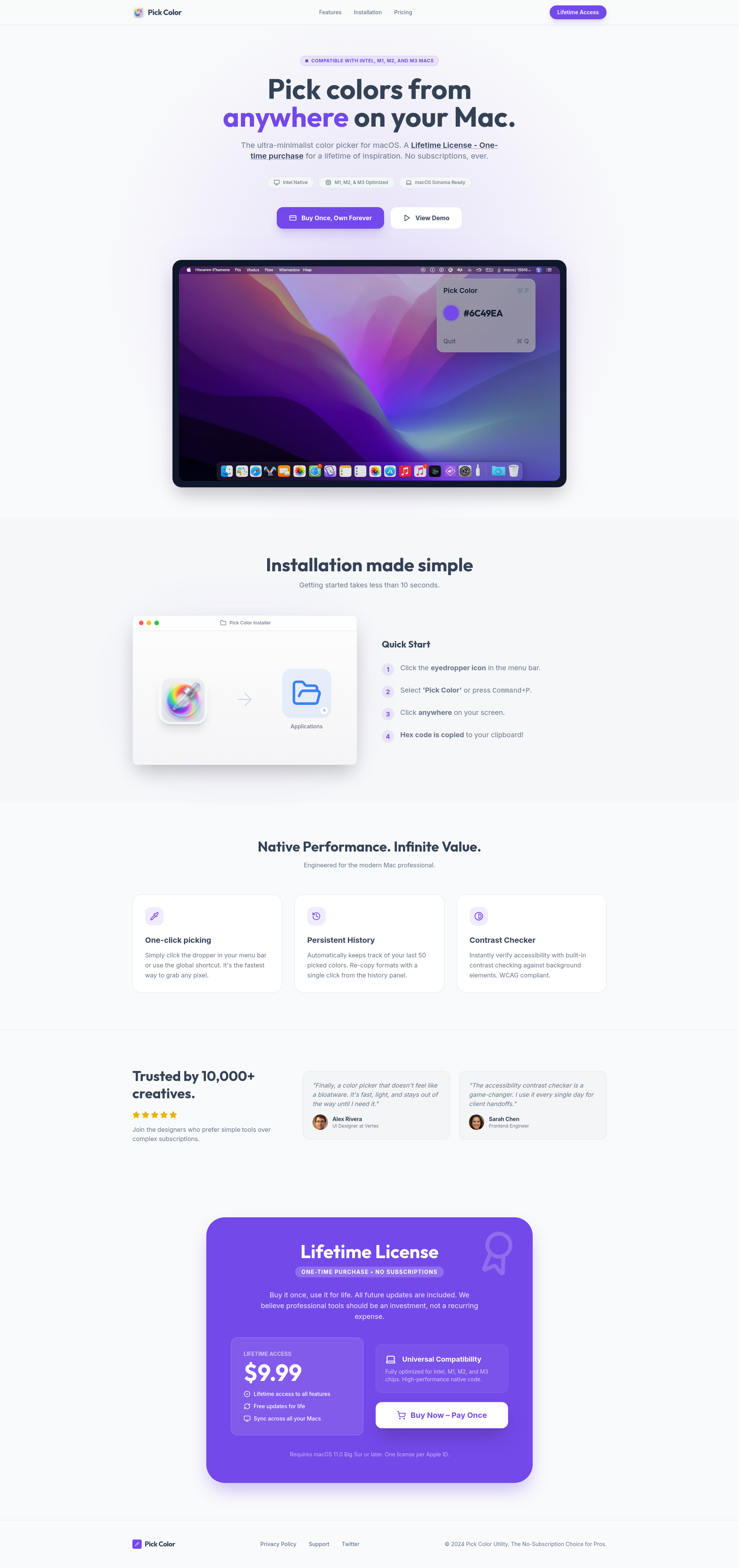 Pick Color - Main product screenshot demonstrating key features and user interface