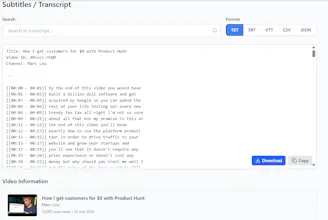 YouTubeTranscripts.tech gallery image