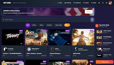 MOONK - Platform for AI-video content gallery image