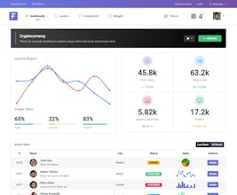 Fiori - Clean Horizontal Bootstrap 4 Dashboard gallery image