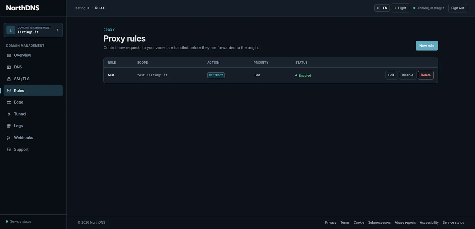Closed Beta for Businesses · NorthDNS screenshot 2