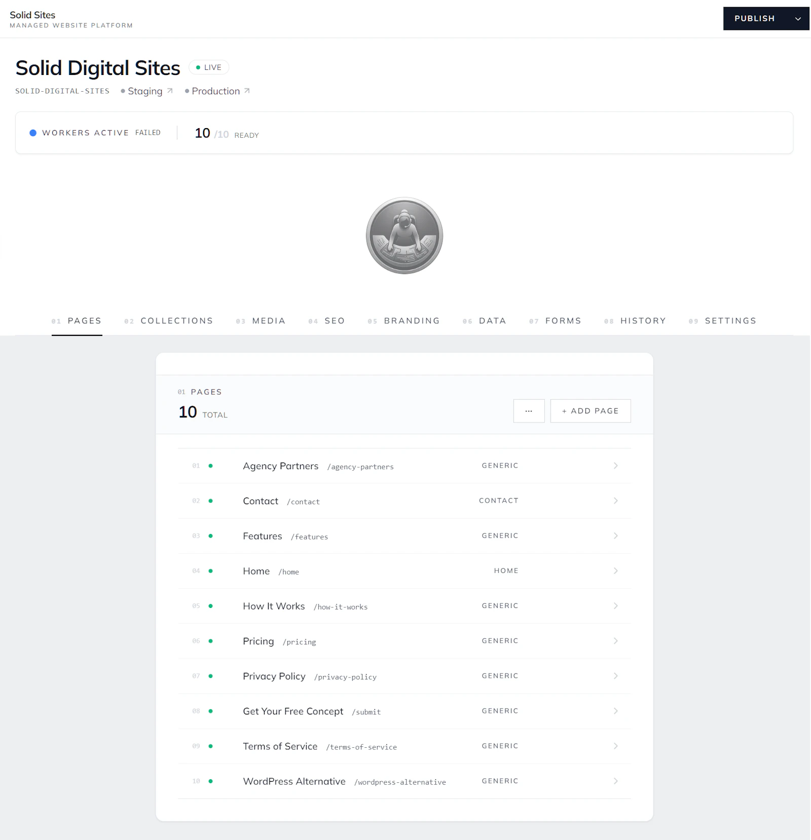 Sites screenshot 3