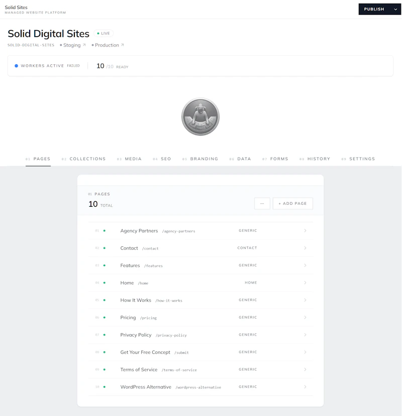 Sites screenshot 3