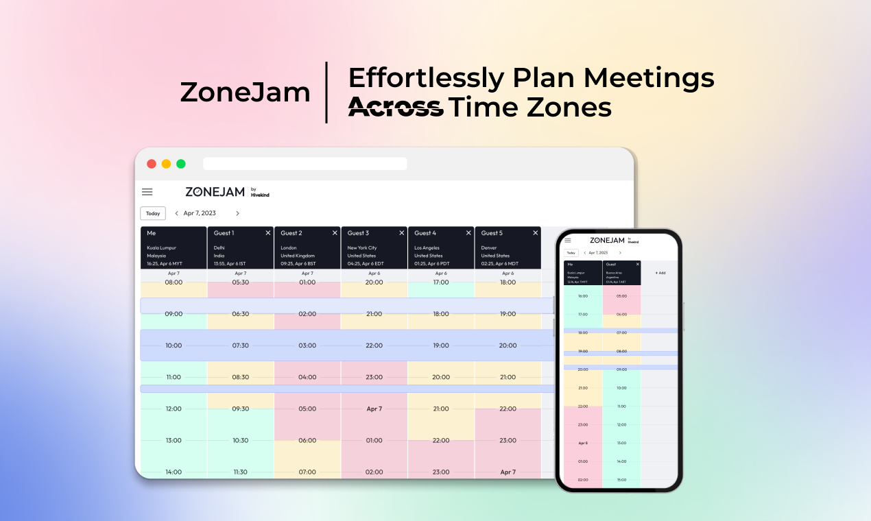 startuptile ZoneJam-Effortlessly plan meetings across time zones