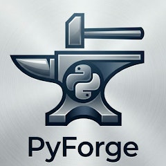 PyForge – Mobil Python IDE - Product Hunt launch logo and brand identity
