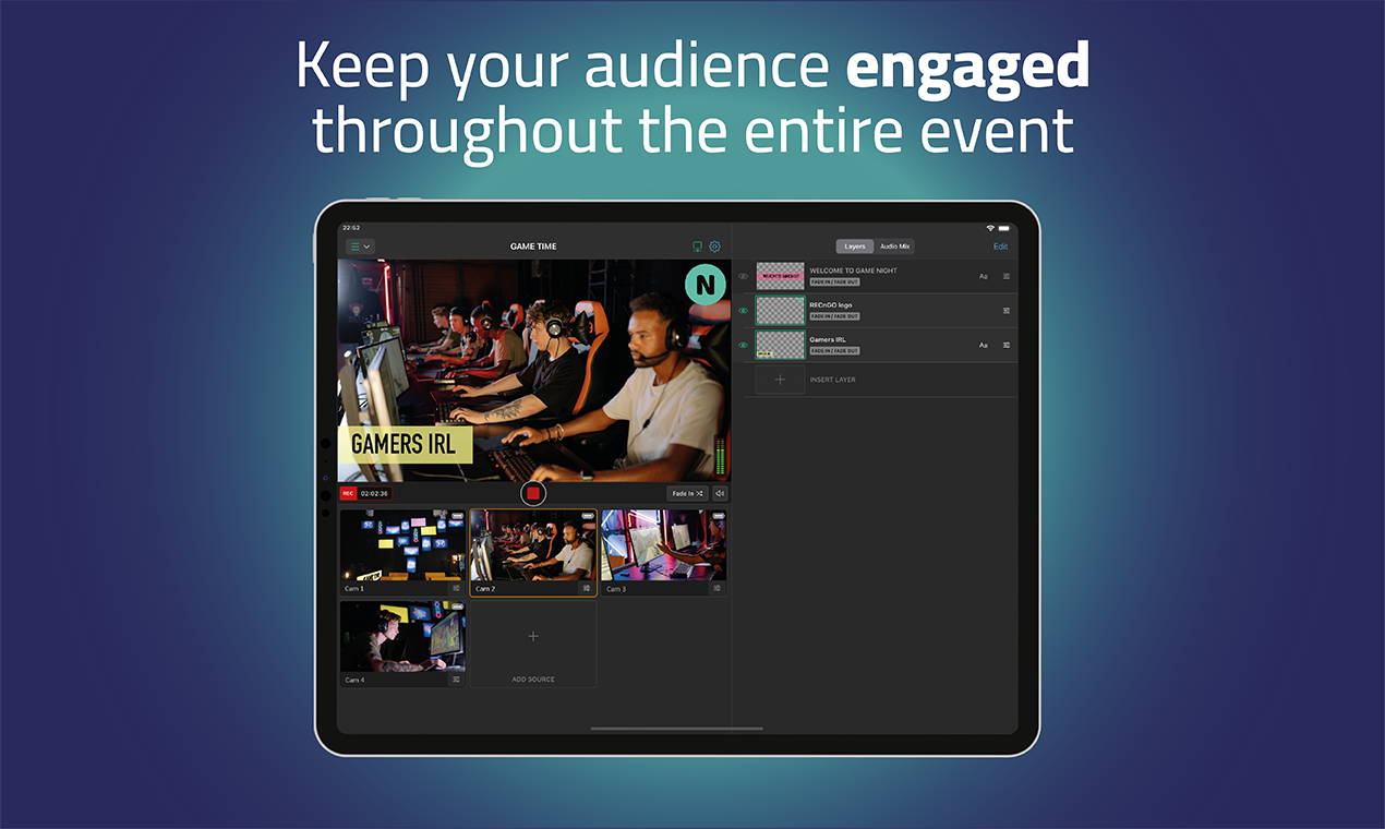 Mídia 7 de Recngo Pro Live Video Studio - Dream ao vivo e registro em qualidade de estúdio com seu celular