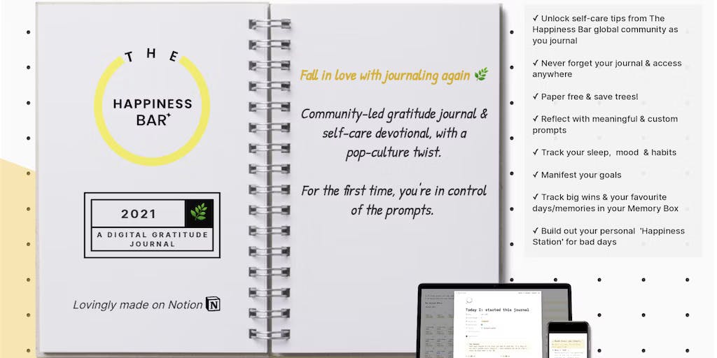 The Happiness Bar Gratitude Journal