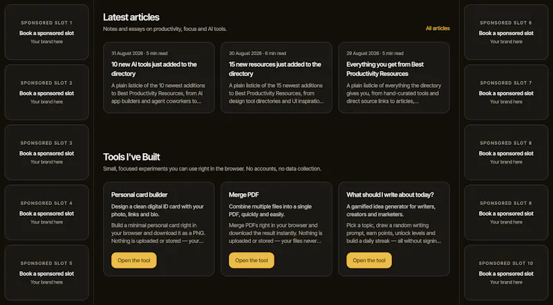 Best Productivity Resources screenshot 6