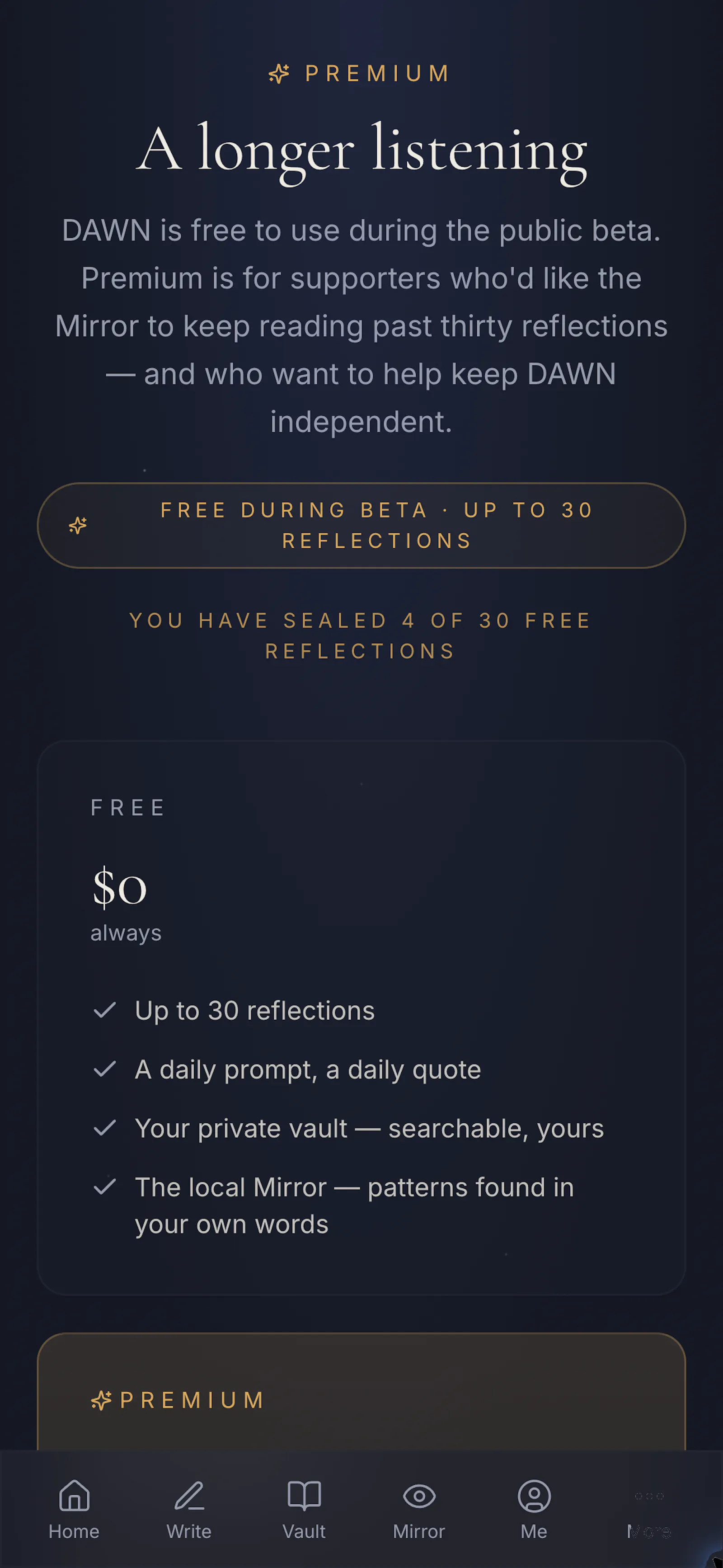 DAWN Vault journal for your inner world screenshot 10