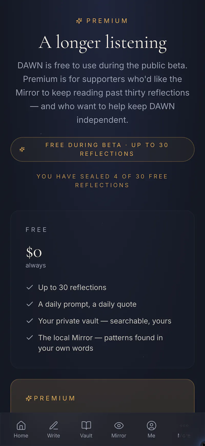 DAWN Vault journal for your inner world screenshot 10