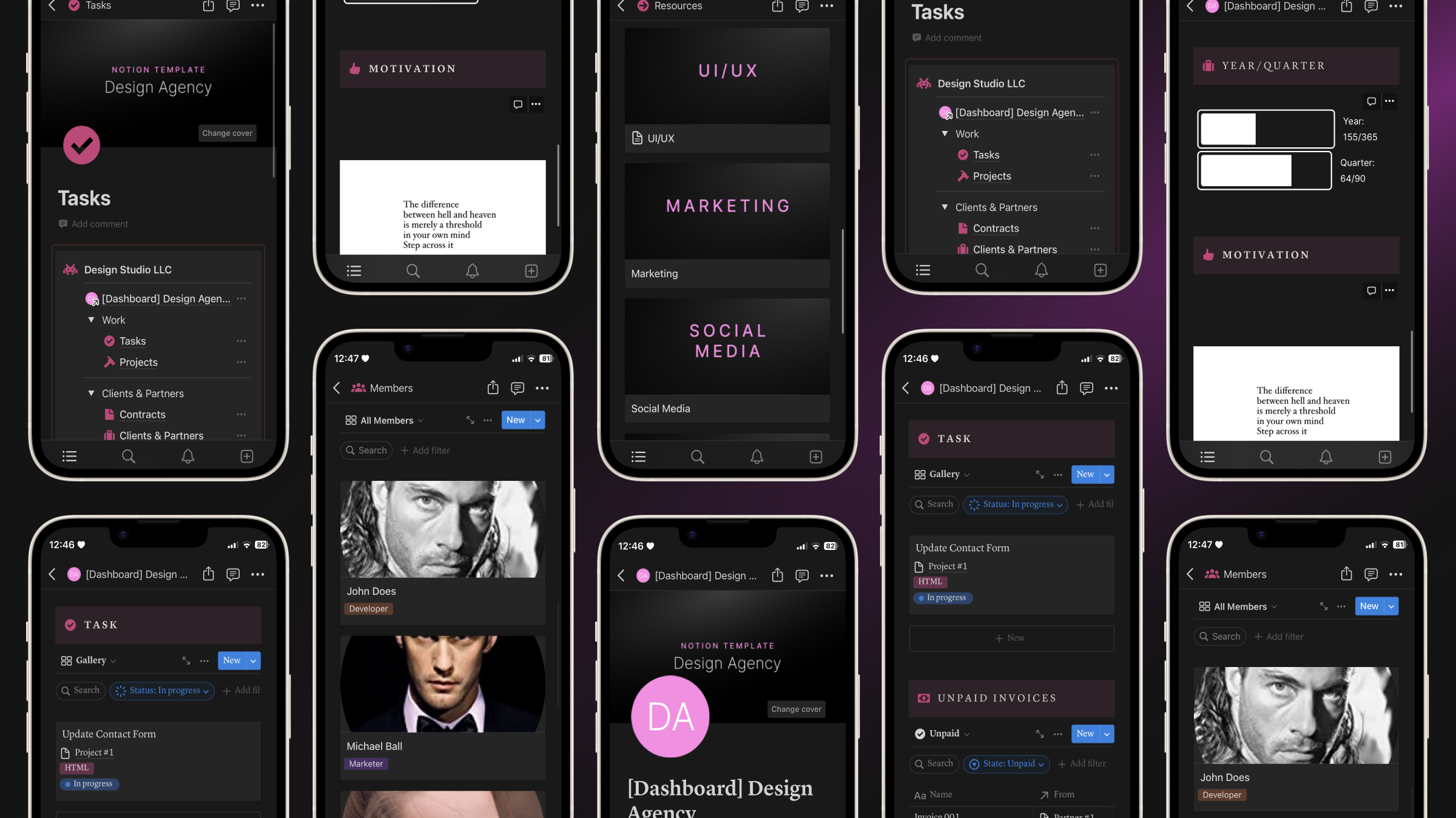 Modelo de noção da agência de design media 2