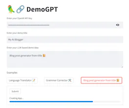 DemoGPT gallery image