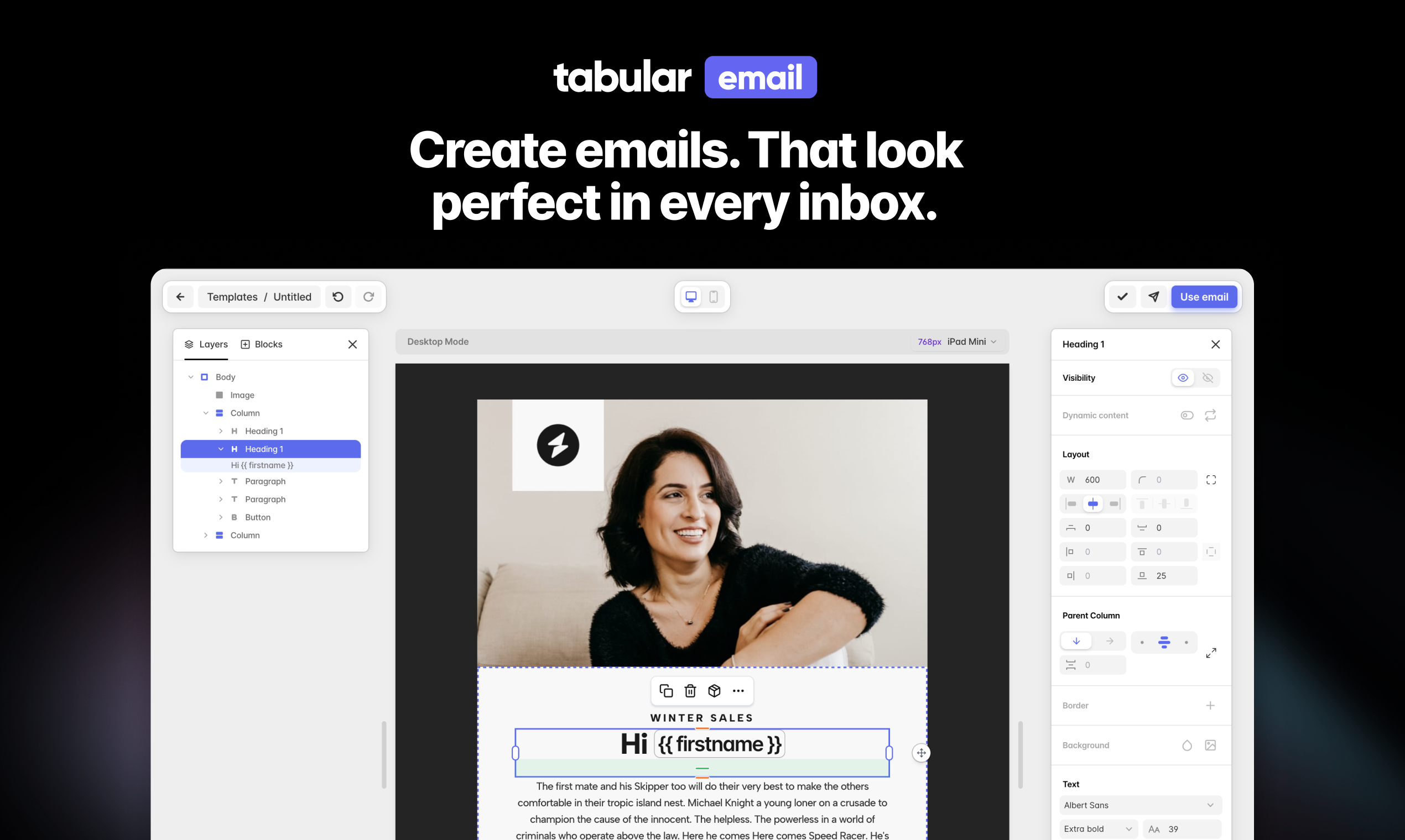 startuptile Tabular-Create responsive on-brand emails - intuitively