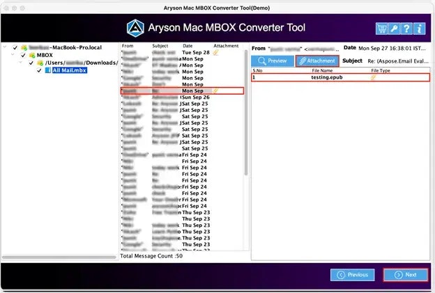 Média Convertisseur MacGater Mbox - Convertir rapidement les fichiers Mbox sur macOS 3