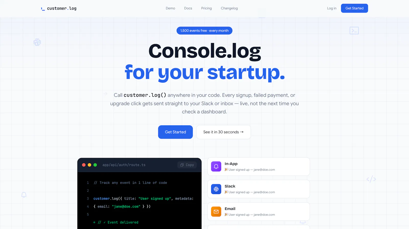 customer.log screenshot 1